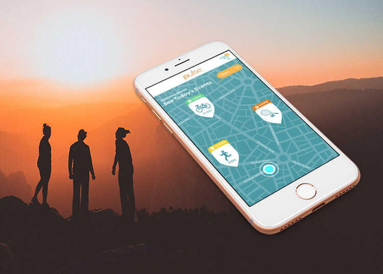Pulse Fitness App mockup