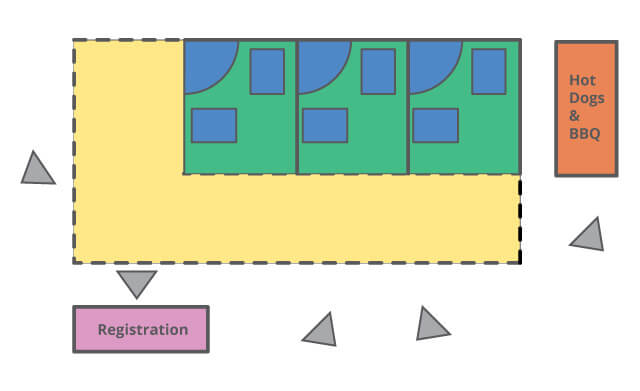 Popup tent floor plan
